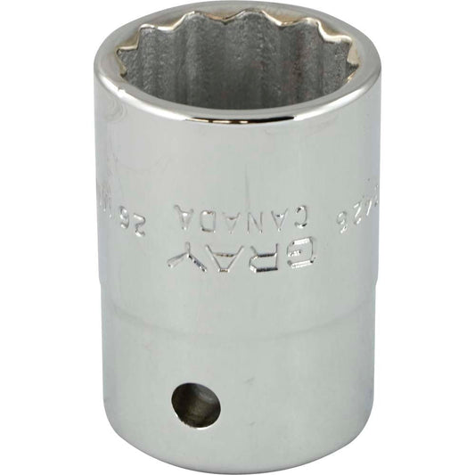 Douille 3/4" - 26 mm hexagonale, 12 pans