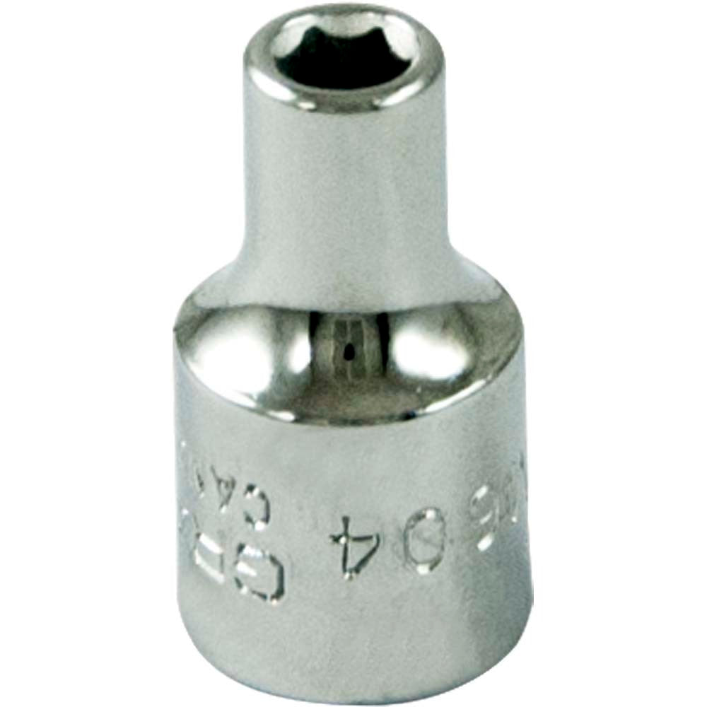 Socket - 1/4" Drive, 4mm Hex, 6-Point
