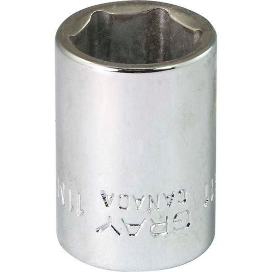 Socket - 1/4" Drive, 11mm Hex, 6-Point