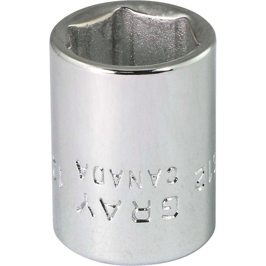 Socket - 1/4" Drive, 12mm Hex, 6-Point
