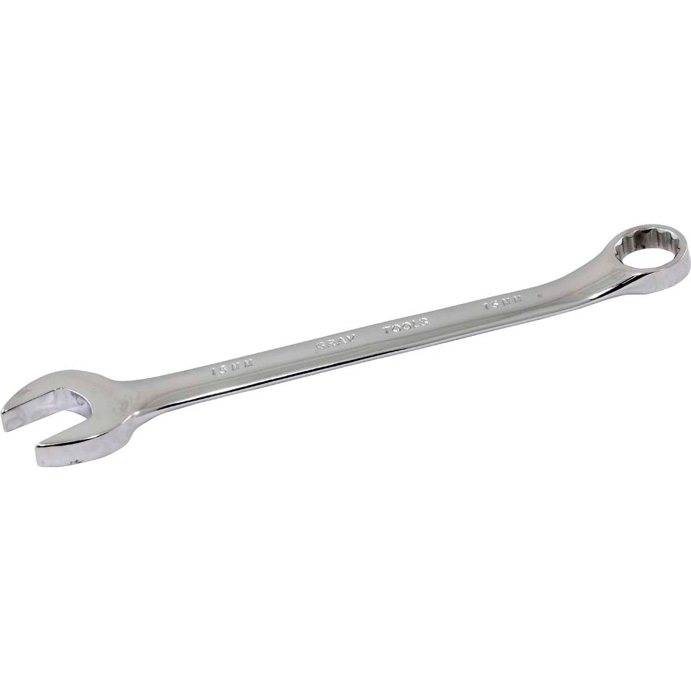 Combo Wrench - 15mm, 12-Point, Mirror