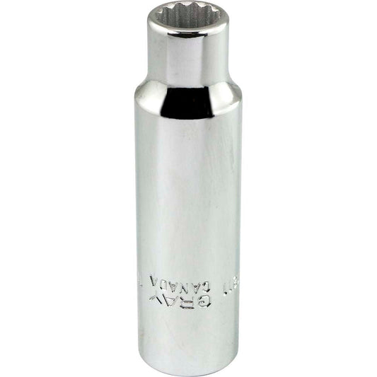 Socket - 11mm x 1/2" Drive, 12-Point, Deep