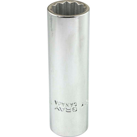 Douille 17 mm x 1/2" 12 pans profonde