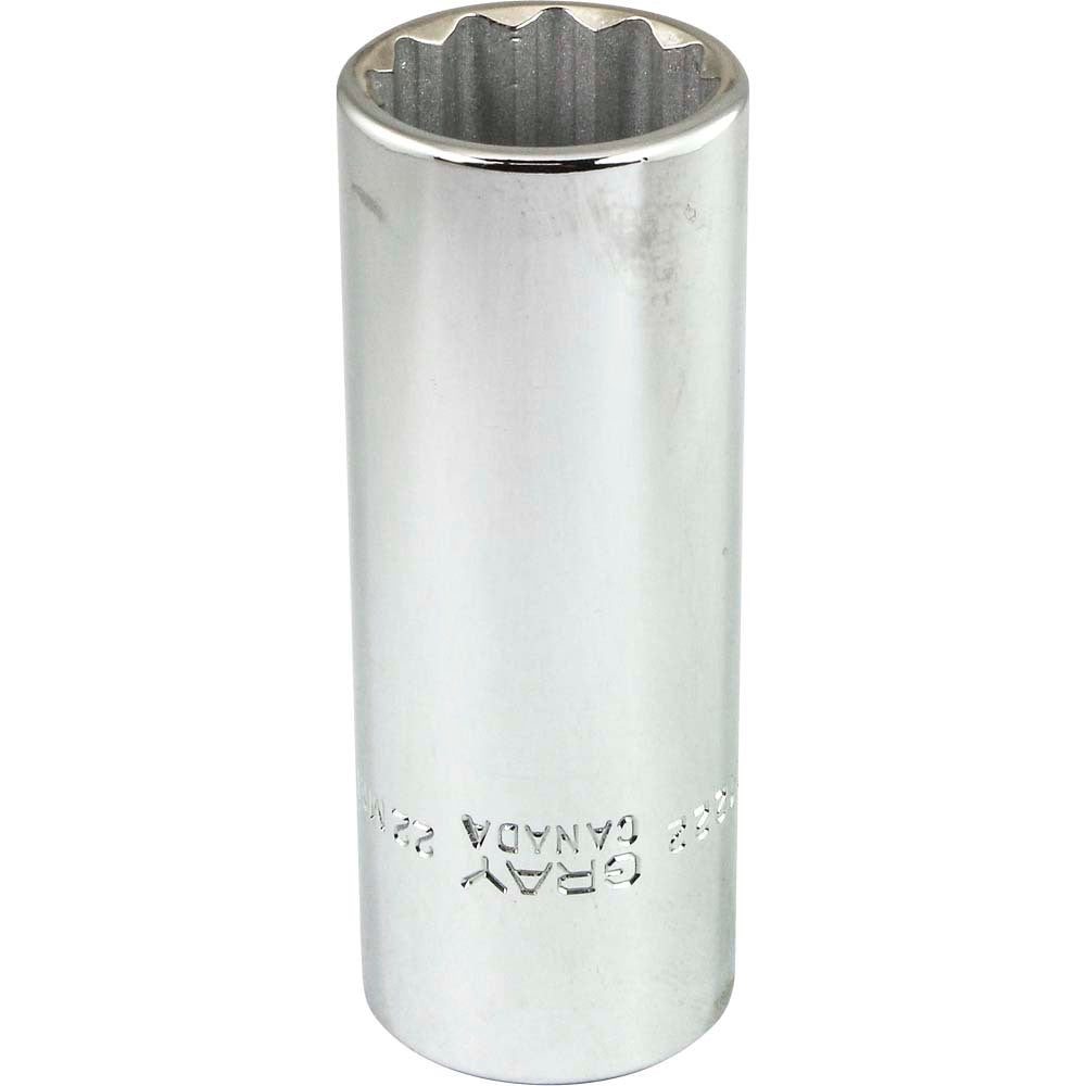 Douille profonde 1/2" 22 mm hexagonale 12 pans