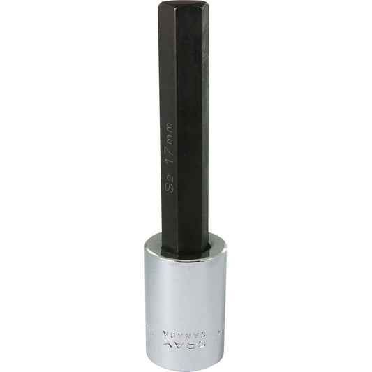 Socket - Allen, 17mm, 1/2" Drive, Extra Long