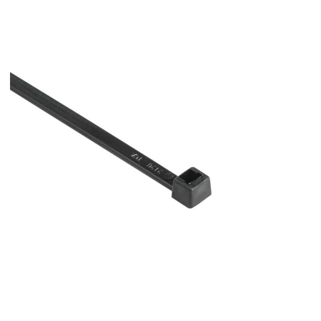 Standard, verrouillable, noir, diamètre du faisceau : 1,97 po, largeur : 0,181 po, résistance à la traction : 50 lb, paquet de 100