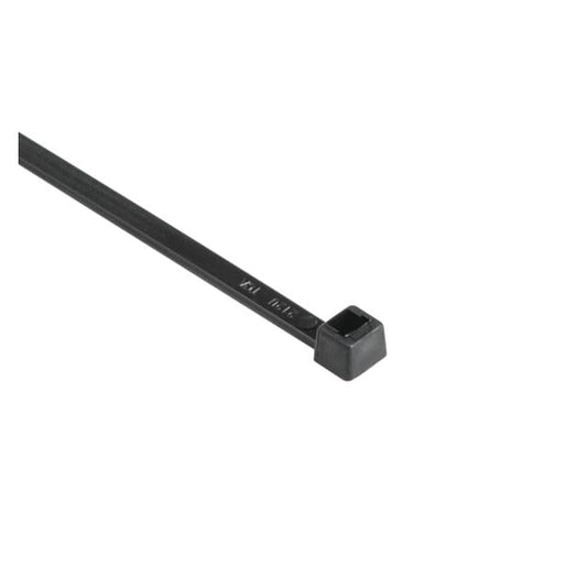 Standard, Locking Black, 1.97" Bundle Dia., 0.181" W, 50 lbs Tensile Strength, 100/pk