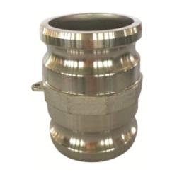 Adapter Groove And Cam 1-1/2" X 2" Stainless Steel