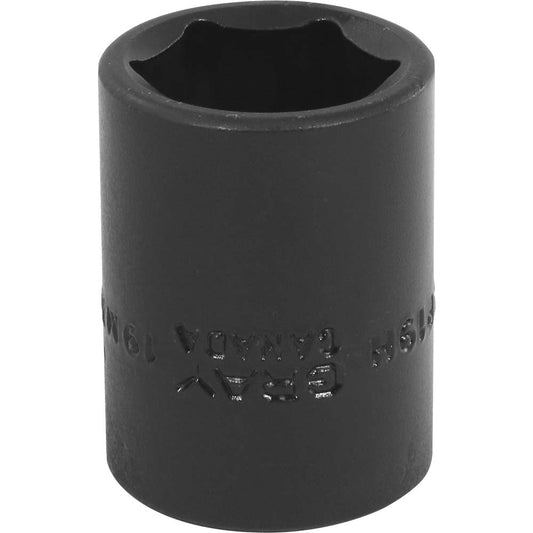 Impact Socket - 1/2" Drive, 19mm, 6-Point