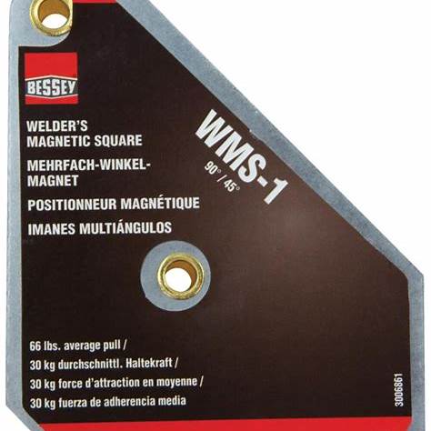 Welder's Magnetic Set-Up Square 90 And 45 Degree Angles