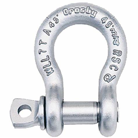 Crosby® G-209A Alloy Screw Anchor Pin Shackles, Forged Steel, 3/4"
