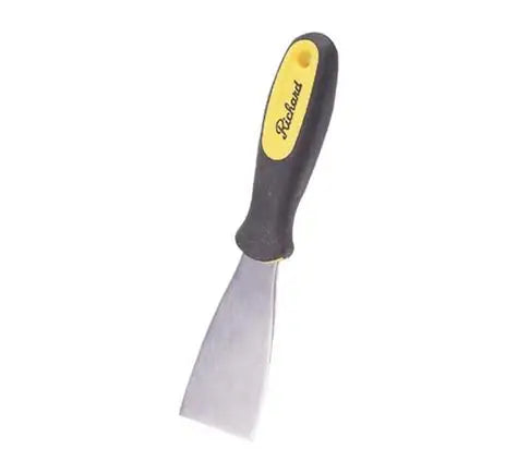 A. Richard Putty Knife Flexible, Carbon Steel, Plastic Handle, 2" W X 8-1/4" L