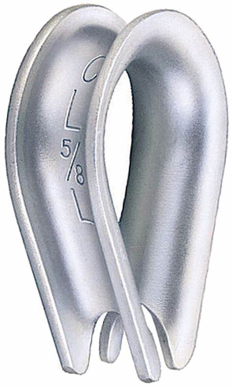 Crosby® G-414 Extra Heavy Wire Rope Thimbles, Galvanized Steel, 1-7/8" - 2"