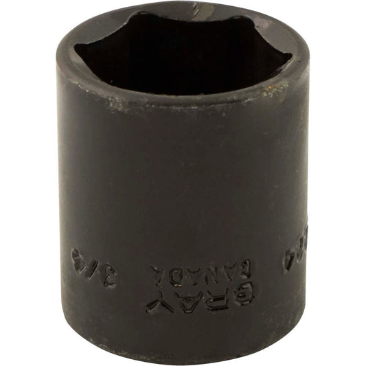 Impact Socket - 3/8" Drive, 3/4" Hex, 6-Point - Durable