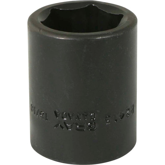 Impact Socket - 1/2" Drive, 15/16" Hex, 6-Point - Standard