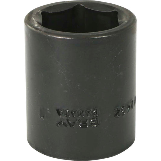 Impact Socket - 1/2" Drive, 1" Hex, 6-Point - Standard
