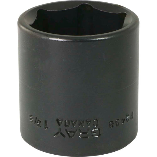 Impact Socket - 1/2" Drive, 1-3/8" Hex, 6-Point - Standard