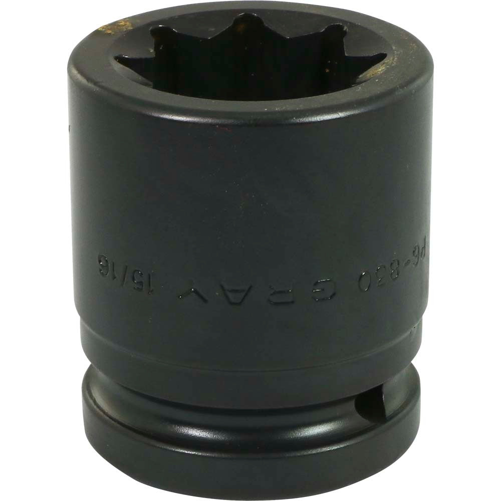 Socket - 15/16" x 3/4" Drive, 8-Point, Regular, Impact