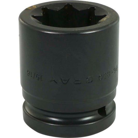 Socket - 15/16" x 3/4" Drive, 8-Point, Regular, Impact