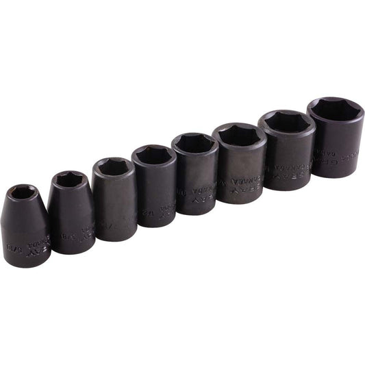 Coffret de douilles à choc 6 pans 8 pièces
