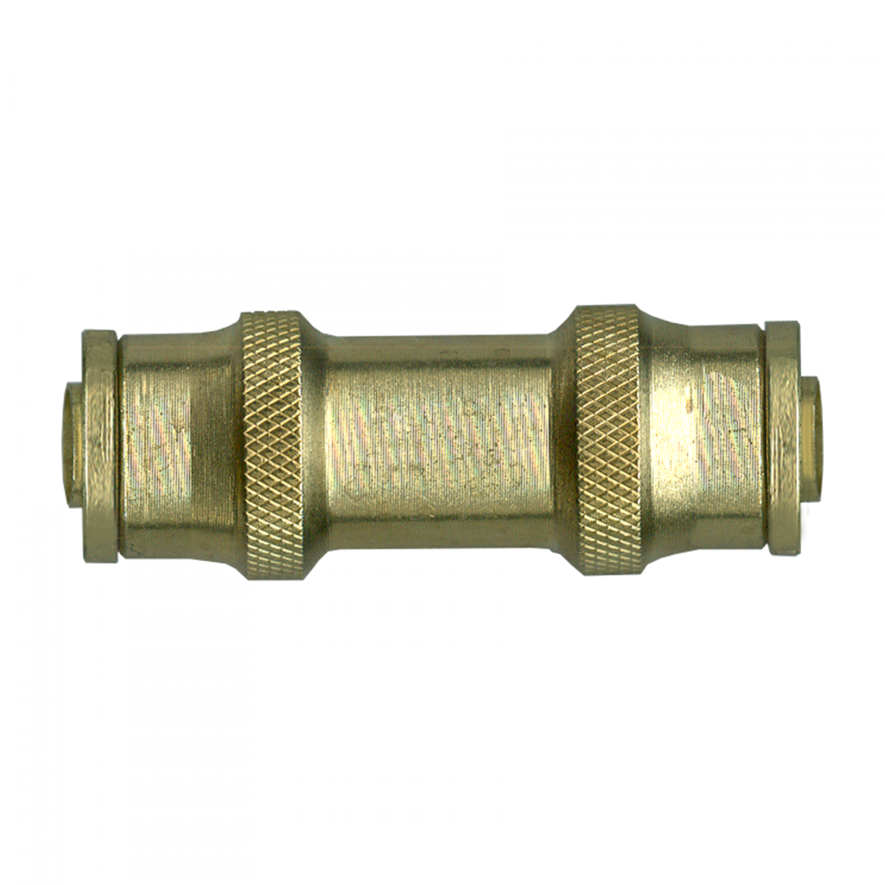 D.O.T. Push-To-Connect Union Coupling, Brass, 1/4 Tube