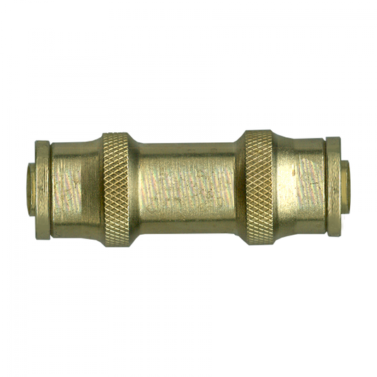 D.O.T. Push-To-Connect Union Coupling, Brass, 1/4 Tube