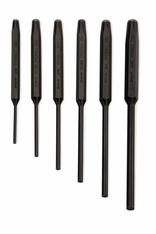 6 pc Long Pin Punch Set