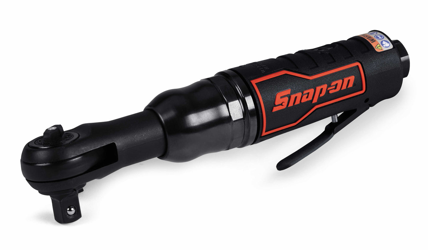 3/8 Inch Drive Pneumatic Ratchet Wrench (Snap-On, Black/Red), 7.8 Inches Long, 225 RPM