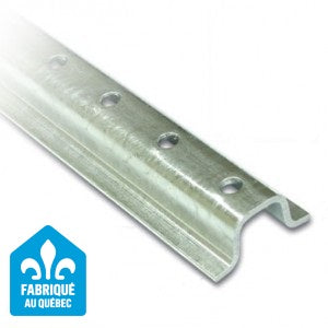 U-Post, Type 2, Perforated Galvanized Steel, 8'