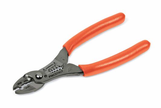 Pince à dénuder/couper/sertir de 7 pouces (orange)