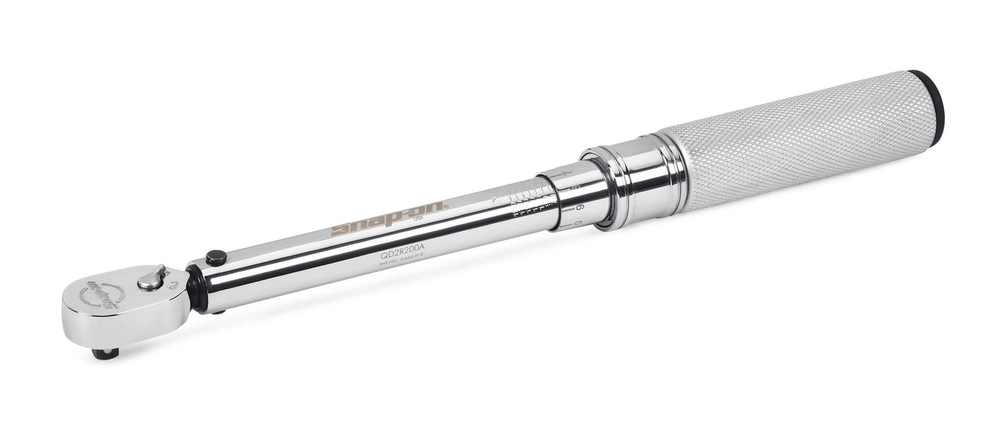 Clé Dynamométrique à Cliquet Fixe Ajustable SAE avec Entraînement 1/4" (40–200 in-lb)