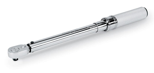 3/8" Drive SAE Adjustable Click-Type Fixed Ratchet Torque Wrench (20–100 ft-lb)