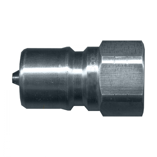 Series B ISO7241-1 Industrial Interchange, Steel, 1/4 Nipple X 1/4 Female Pipe