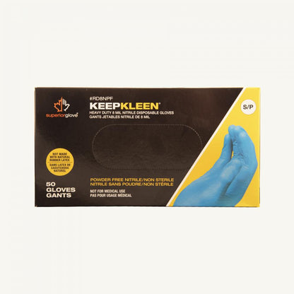 Gants Nitrile alimentaire, 8 mil, bleu, GR: L, 50/bte
