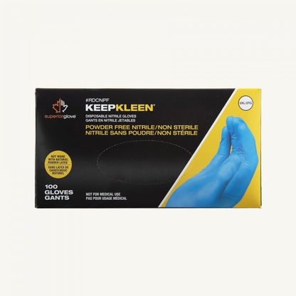 Gants nitrile alimentaire, 4Mil, bleu, GR: M, 100/bte