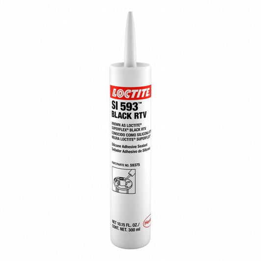 LOCTITE® SI 593,  Black, General Purpose, One-Part Silicone Adhesive Sealant, 300 ml Standard Cartridge