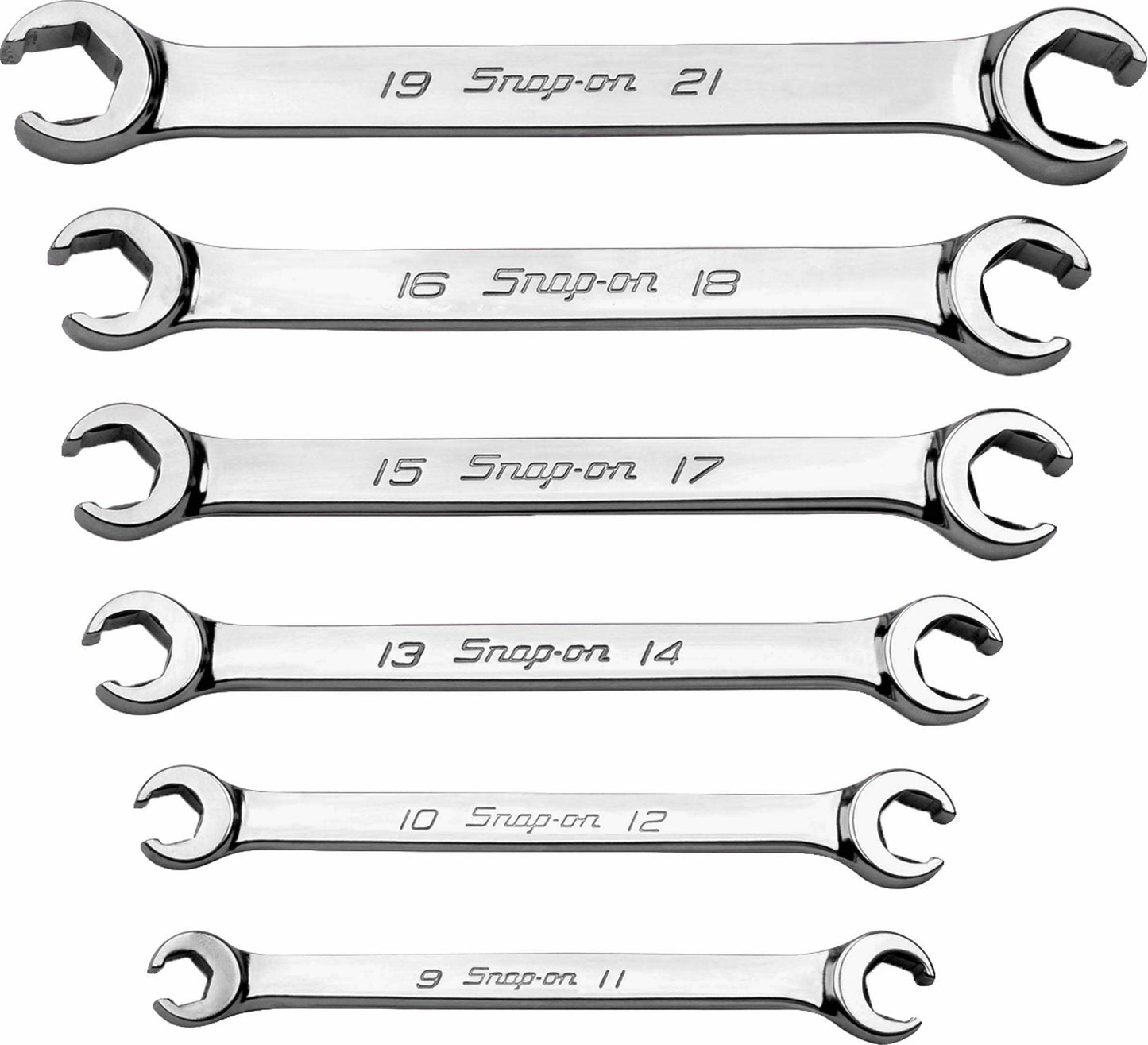 Jeu de 6 clés à double extrémité, 6 pans (9-21 mm)