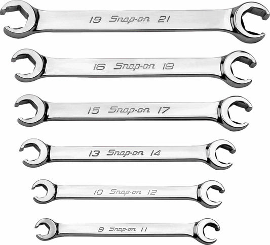 Jeu de 6 clés à double extrémité, 6 pans (9-21 mm)
