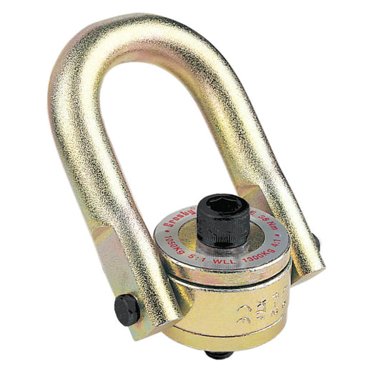 Crosby® HR-125M Metric Swivel Hoist Ring, Silver Color, #4, M30X3.50X120 Bolt Size
