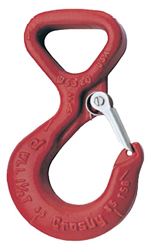 Crosby® WSL-320A Synthetic Sling Hook With Latch, Red, Alloy, FA, #2, 2"