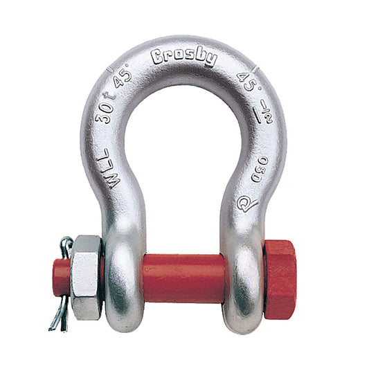 Crosby® G-2140 Alloy Bolt Type Anchor Shackles,  Forged Alloy Steel, 3/8"