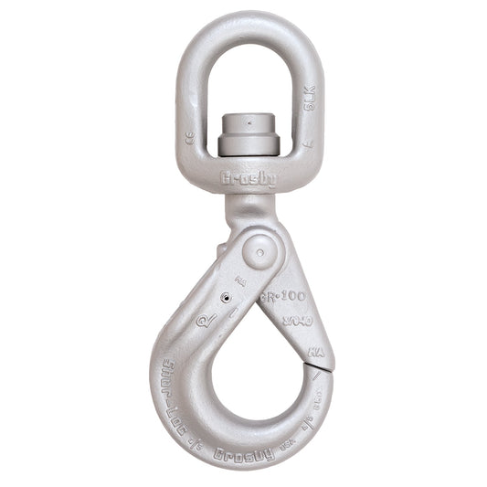 Crosby® S-13326 SHUR-LOC® Swivel Hooks with Bearing, Forged Alloy Steel, H, 3/8"
