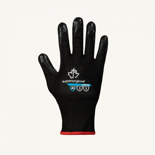 Blk Nyln/Stl Glv Fm Nt  Size-9