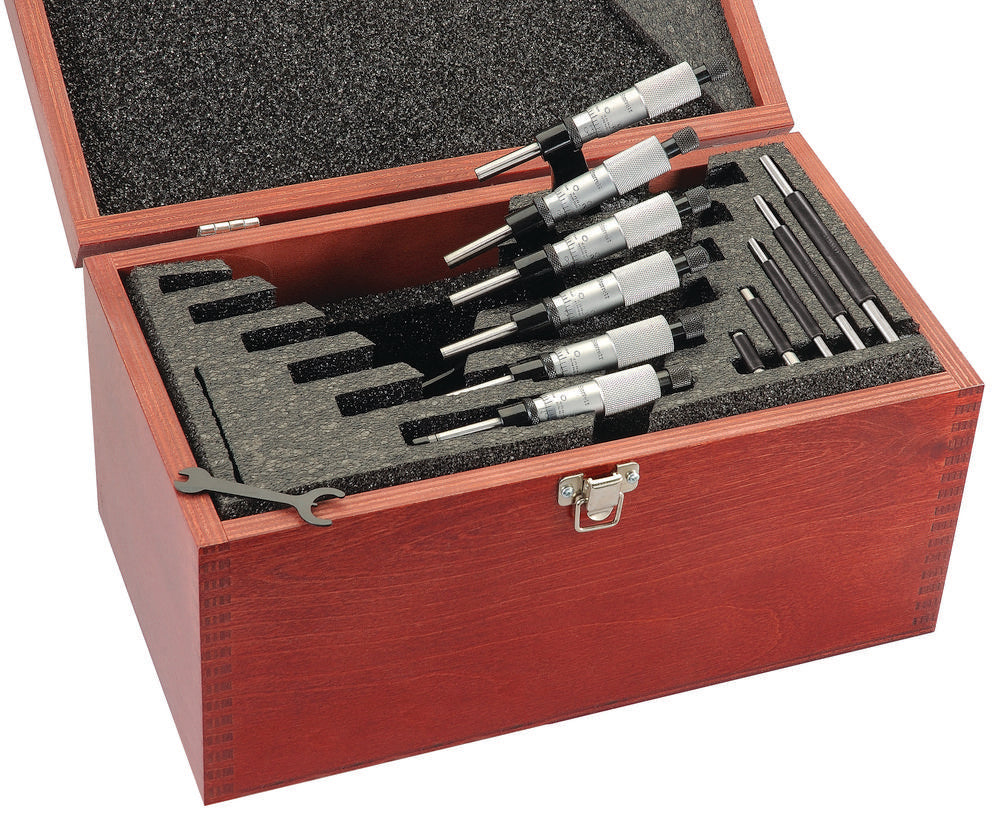 Outside Micrometer Set, 0-6", .001" Graduations