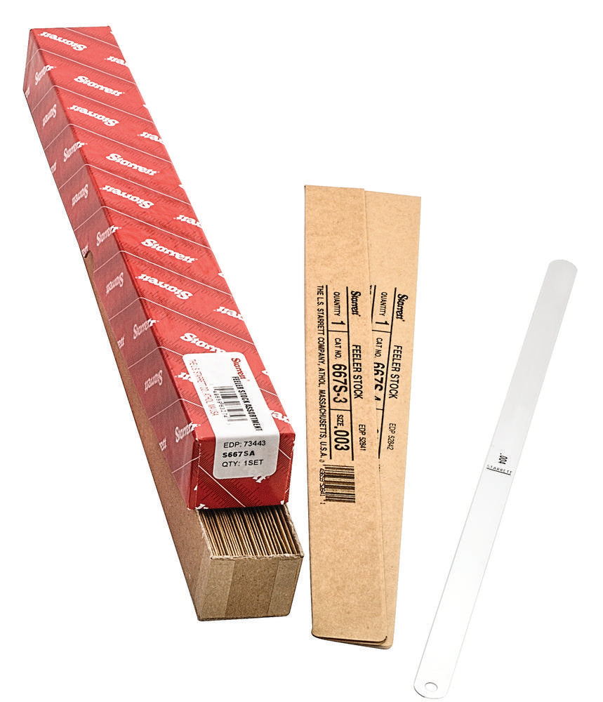 S667AS Stainless Steel Thickness Gage or Feeler Stock Assortment, 1/2" x 12" long from .001"