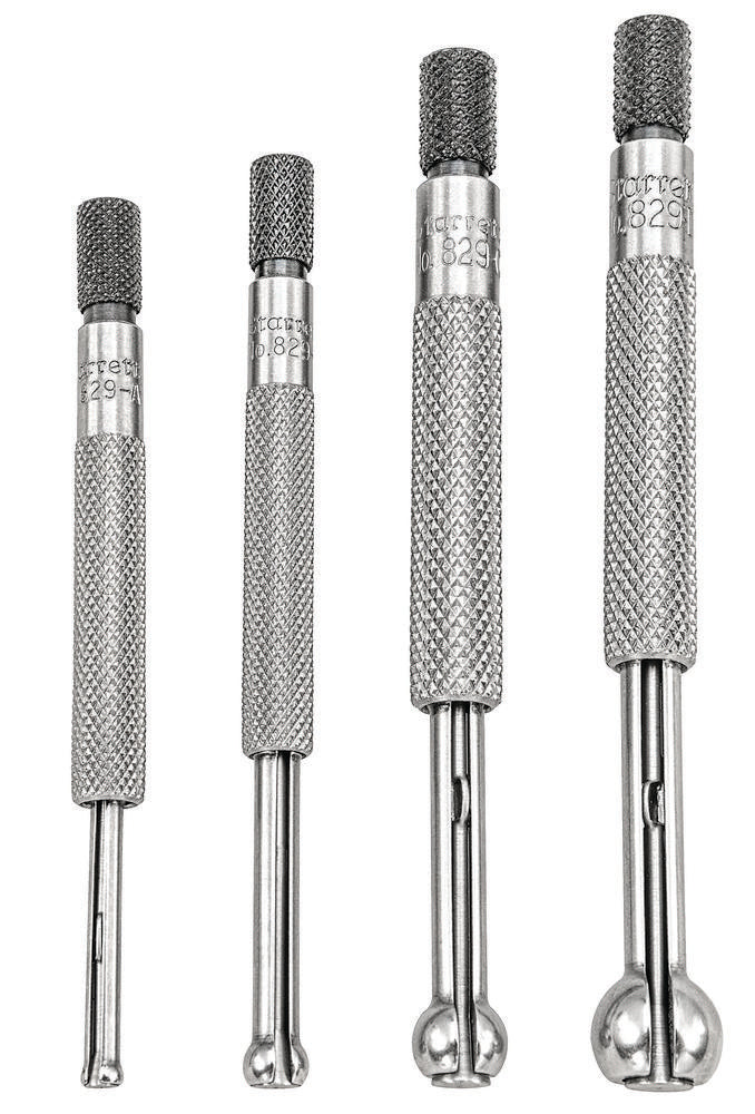 Ensemble de jauges pour petits trous, 4 pièces, plage de 0,125 à 0,500 po/3,2 à 12,7 mm, longueur de 2 à 7/8 à 3,1/2 po/75 à 90 mm, avec étui