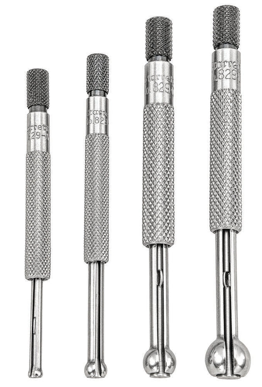 Ensemble de jauges pour petits trous, 4 pièces, plage de 0,125 à 0,500 po/3,2 à 12,7 mm, longueur de 2 à 7/8 à 3,1/2 po/75 à 90 mm, avec étui