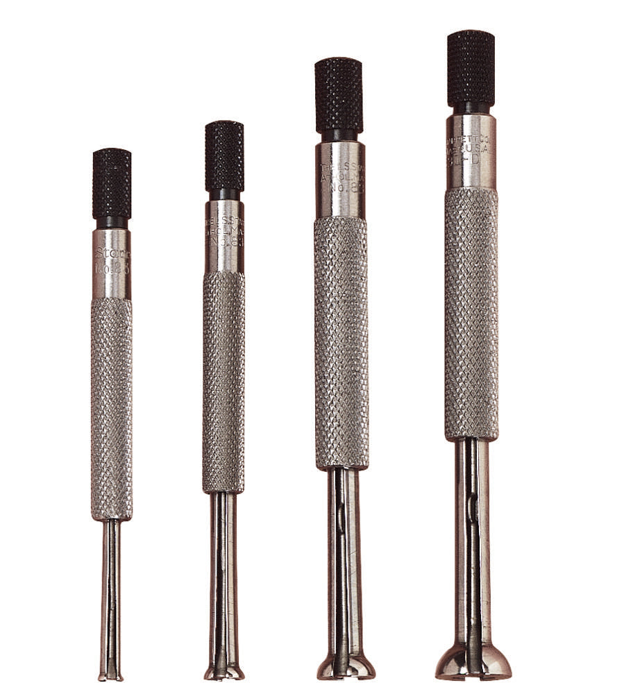 Jeu de 4 jauges pour petits trous, plage de 0,125 à 0,500 po/3,2 à 12,7 mm, longueur de 2 13/16 à 3 1/2 po/70 à 90 mm, étui