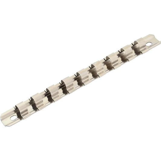 Socket Rail 3/8" Drive with 9 Clips 8"