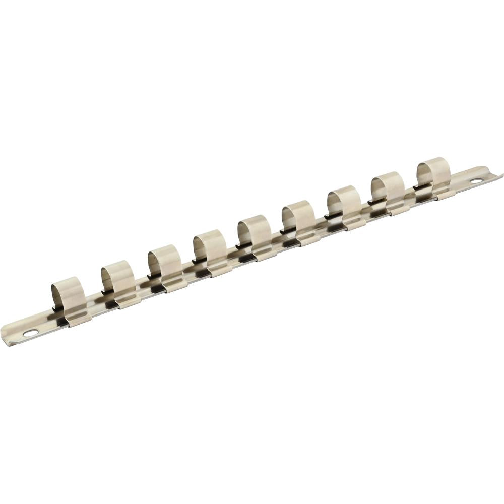 Socket Rail - 1/2" Drive with 9 Clips (11")